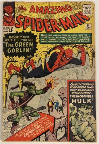 Amazing SpiderMan 14 1st Green Goblin 1st Battle with The Hulk Lee  Ditko