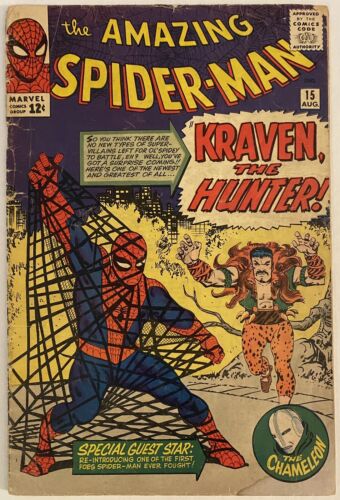 Amazing SpiderMan 15 1st Kraven the Hunter Lee  Ditko