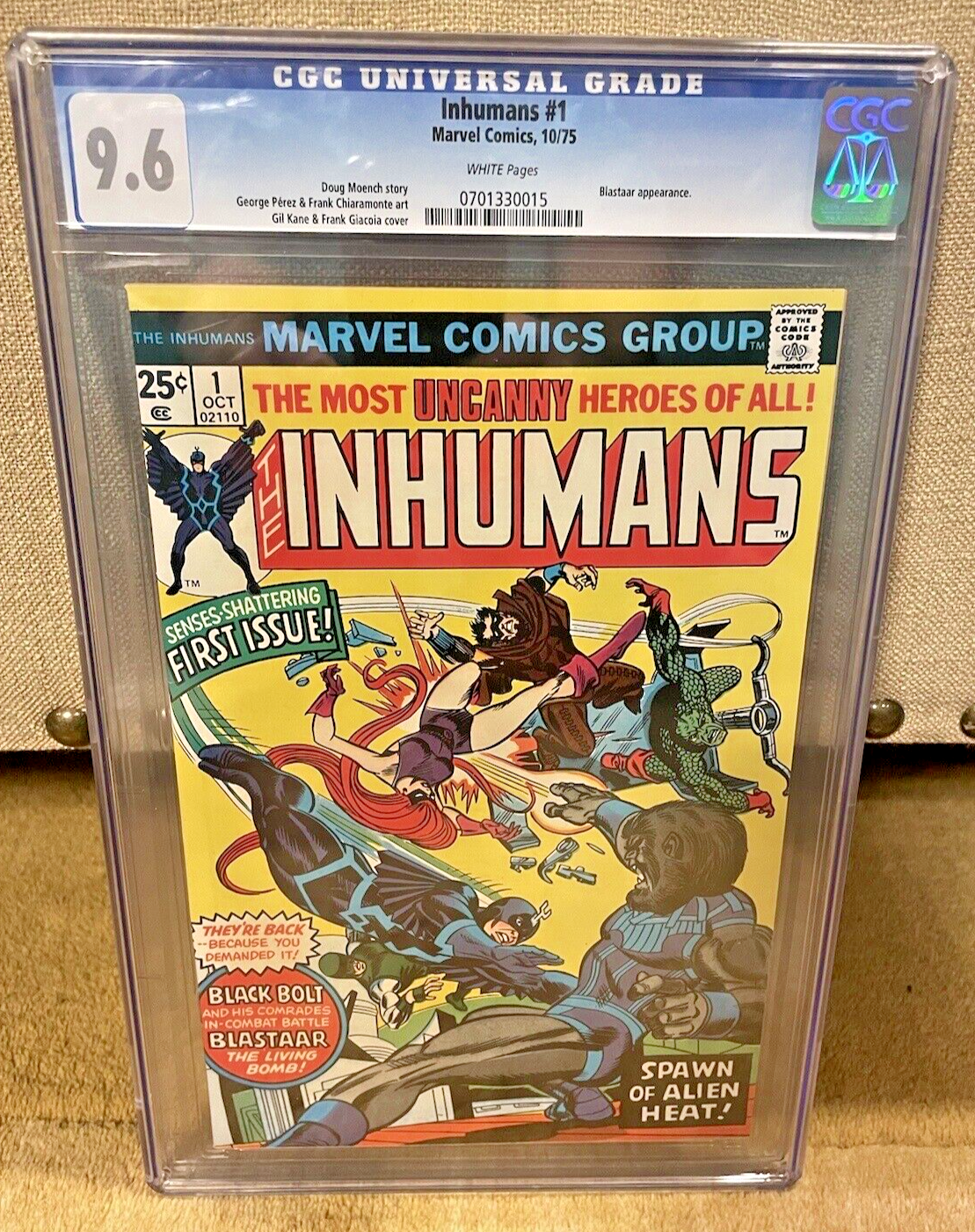 Inhumans 1 1975 CGC 96 1st Inhumans solo series Blastaar appearance