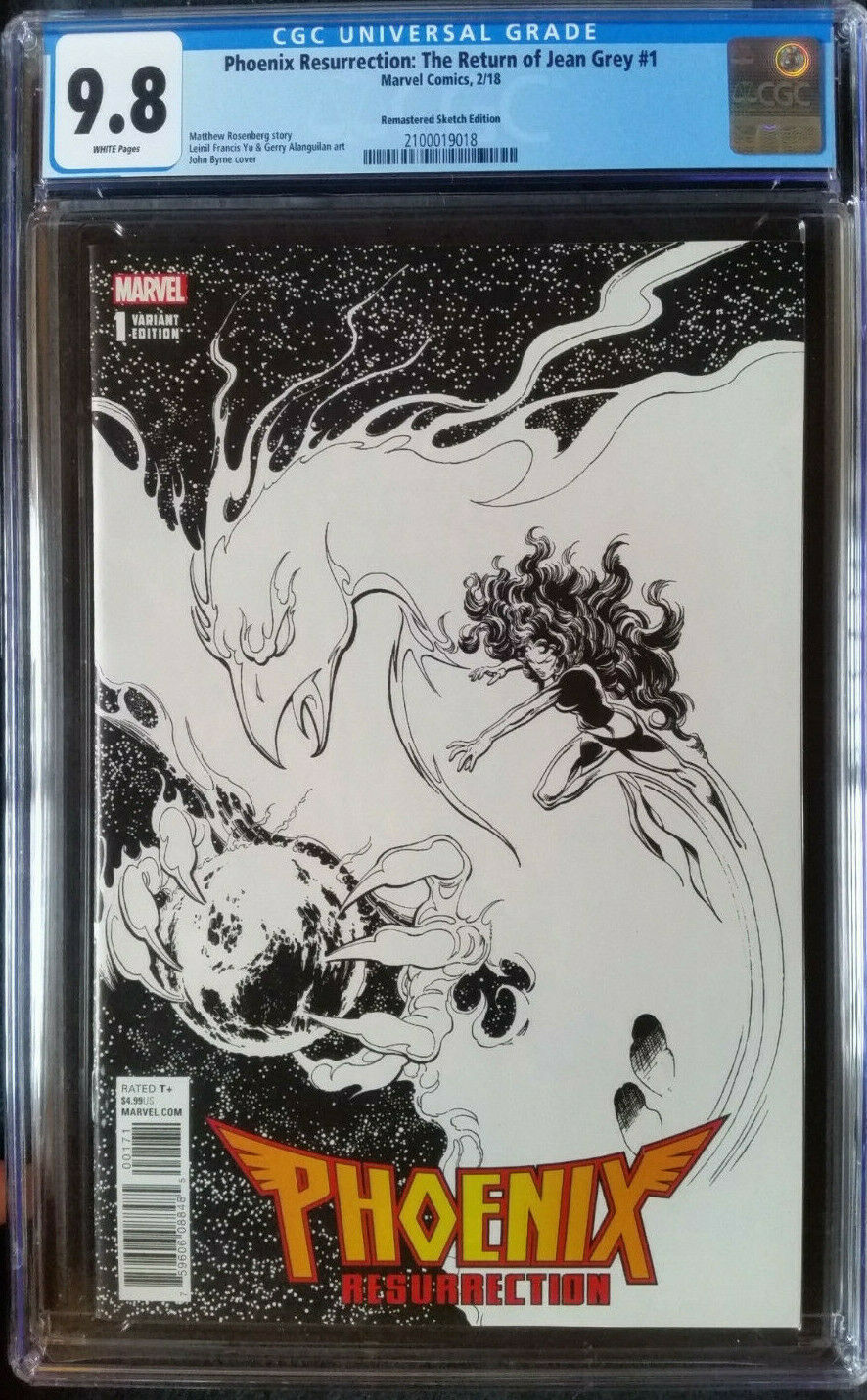 Phoenix Resurrection Return of Jean Grey 1 Sketch Variant CGC 98 12000     