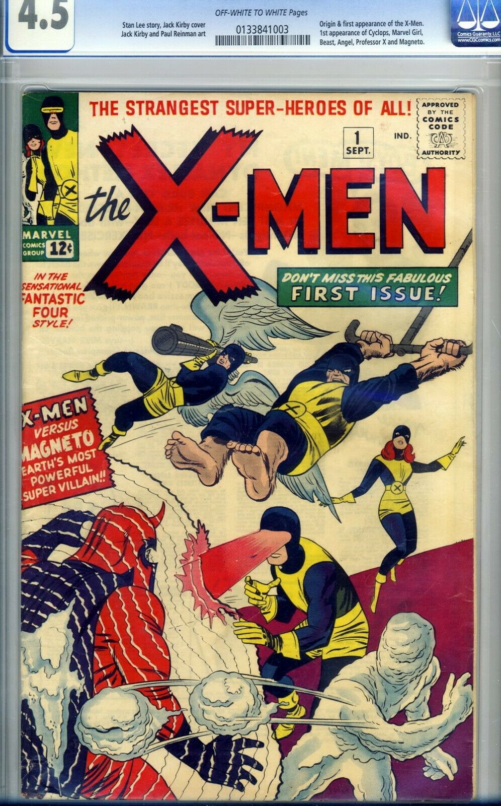 XMEN 1  1st app of Magneto  CGC 45  looks better 