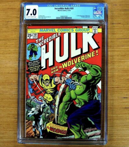 Incredible Hulk 181  1st Full App Wolverine 1974 CGC 70 OWW Cert 2086302001