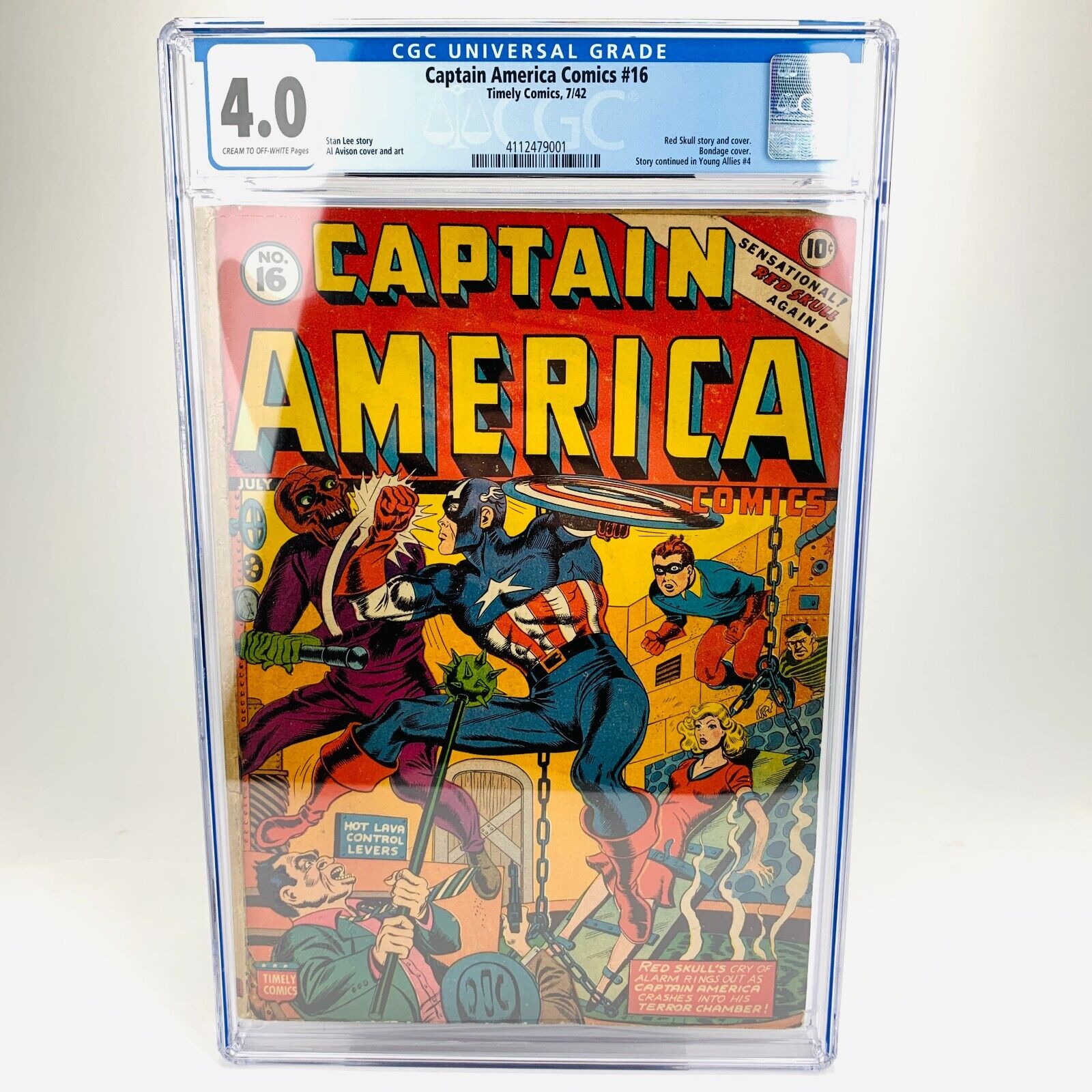 ULTRA RARE  Captain America Comics 16  CGC 40  1942 Timely Golden Age Comic