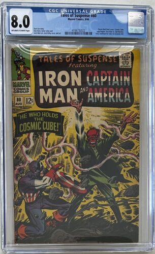 Tales of Suspense 80 Iron Man  Captain America Cosmic Cube Kirby CGC 80 1966