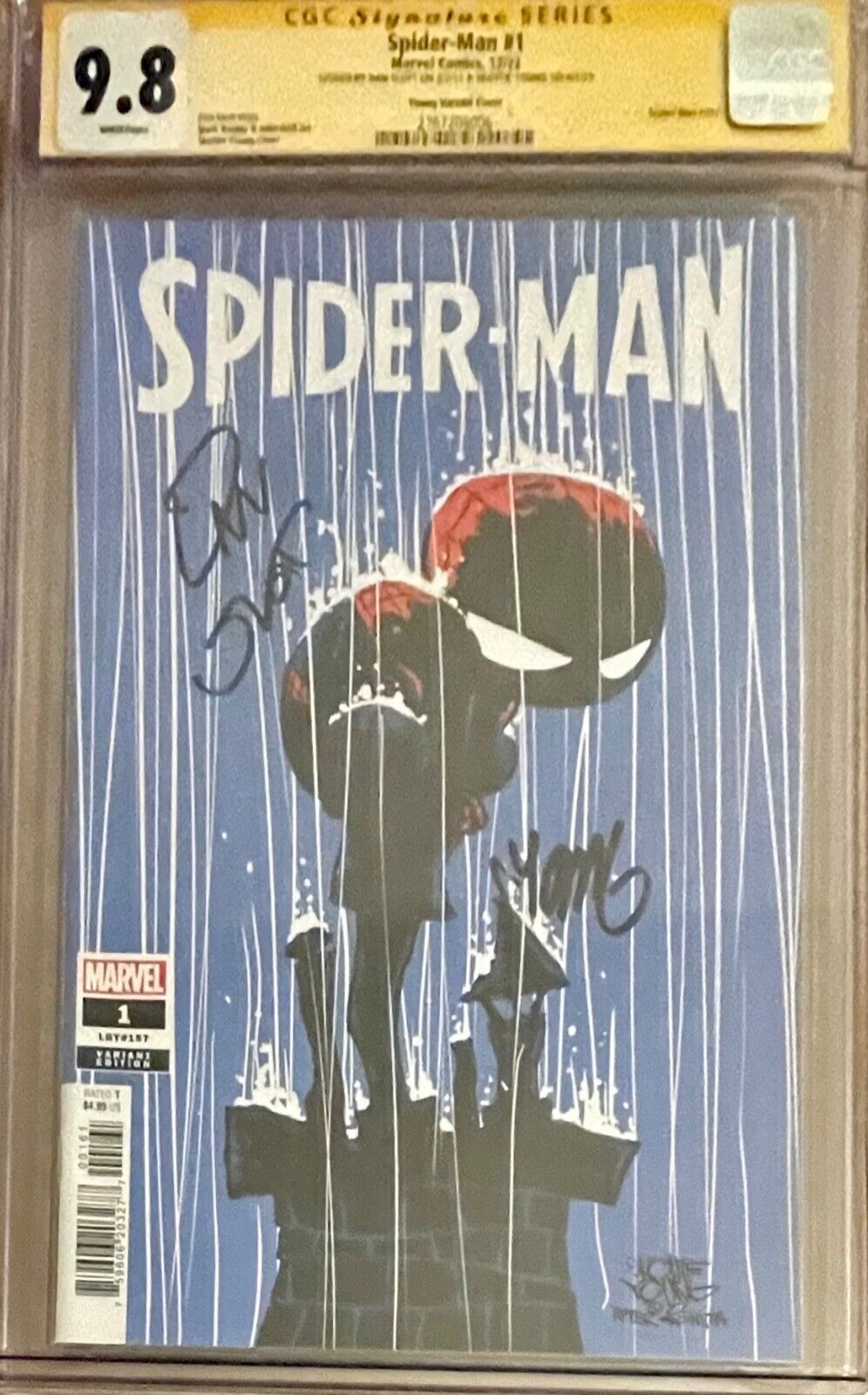 SpiderMan 1 Baby Variant CGC SS 98 SIGNED Skottie Young Dan Slott Marvel 2022