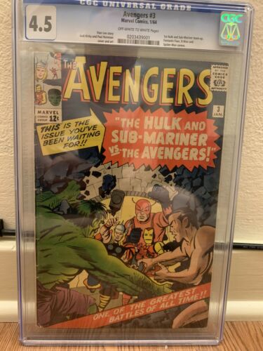 Avengers 3 1964 CGC 45 1st Hulk and SubMariner teamup