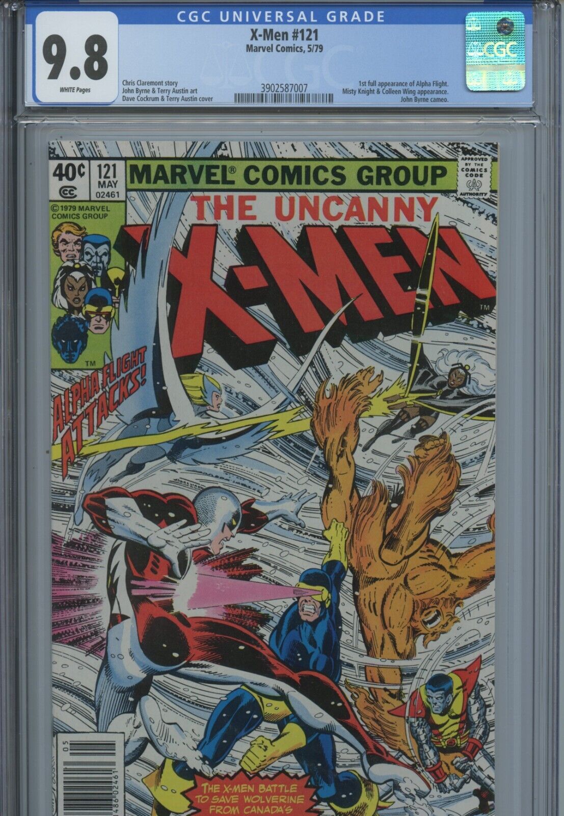 1979 MARVEL UNCANNY XMEN 121 1ST APPEARANCE OF ALPHA FLIGHT  CGC 98 WP