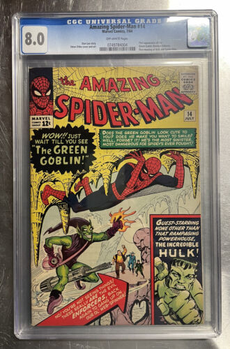 Amazing Spiderman 14 cgc 80 1st appearance Green Goblin key silver age comic
