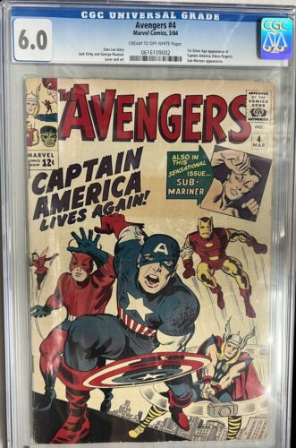 Avengers 4 CGC 60 CRMOWP 1st Silver Age Captain America Marvel Comics 1964