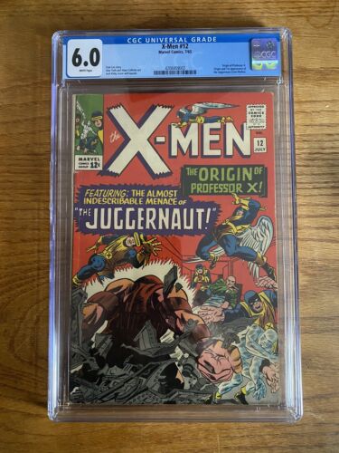 XMen 12 Origin  1st App Juggernaut Silver Age 1965 CGC 60 White Pages