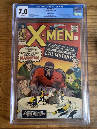 XMen 4 CGC 70 1964 White 1st Scarlet Witch Quicksilver 2nd Magneto UK Variant