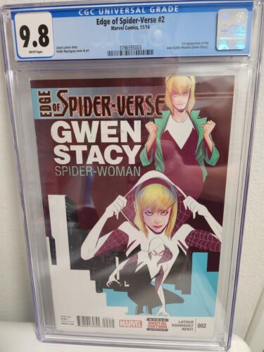 EDGE OF SPIDERVERSE 2 CGC 98  1ST PRINT  1ST APPEARANCE OF SPIDERGWEN 