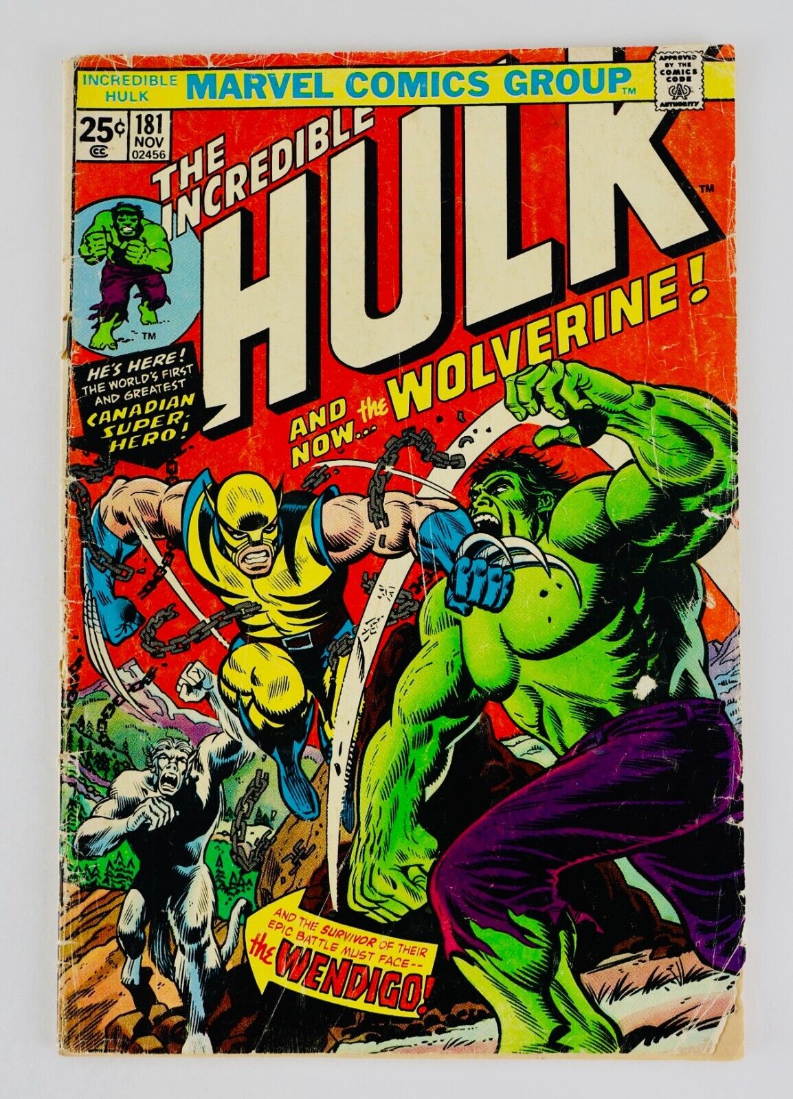 Hulk 181 1974 First Wolverine Appearance 1st Missing MVS Incredible No Reserve