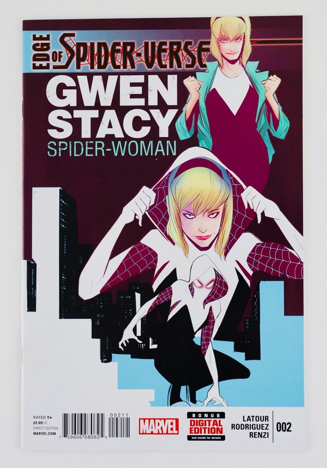 Edge of SpiderVerse 2 First SpiderGwen 1st Printing Print No Reserve
