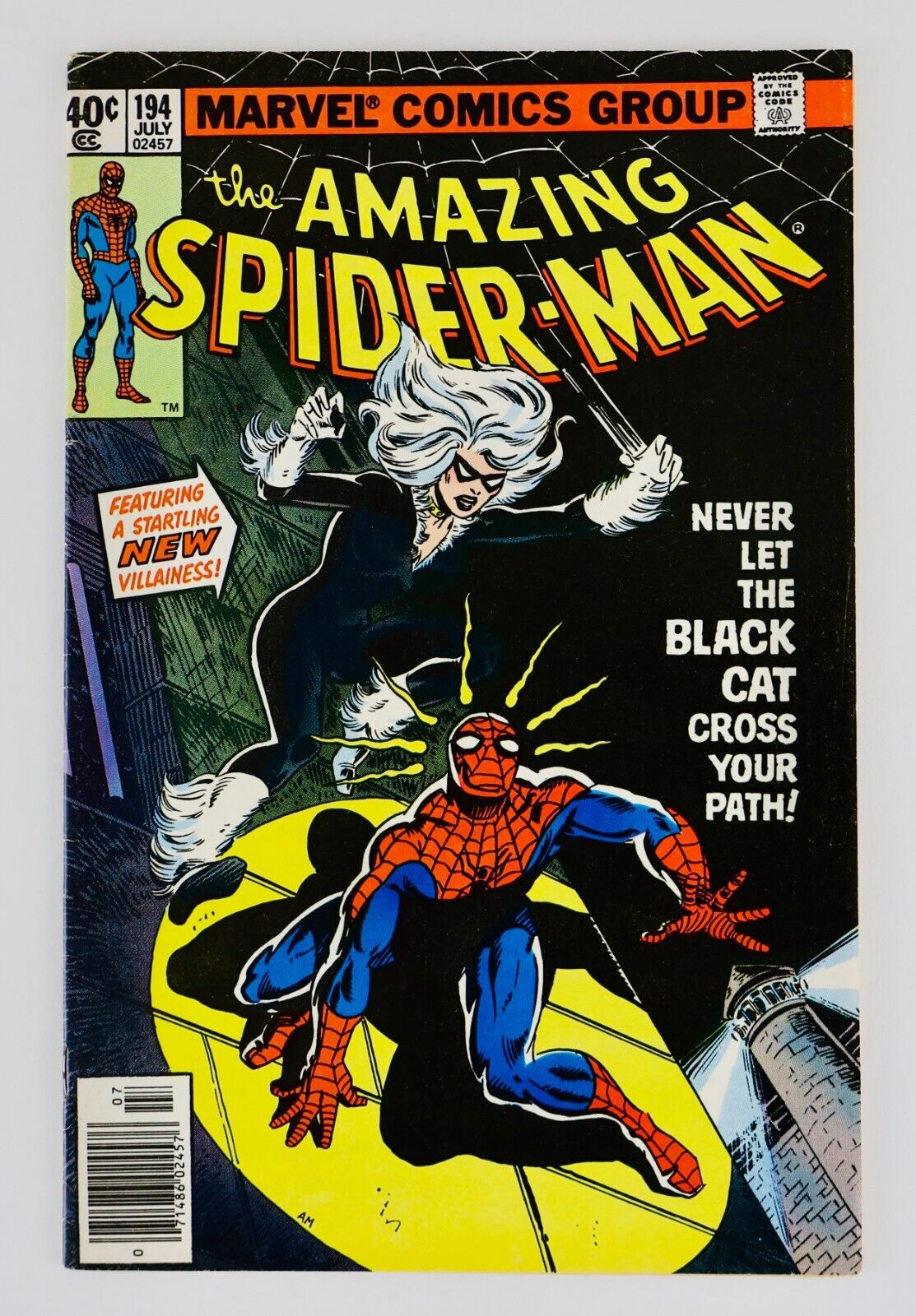 Amazing SpiderMan 194 Newsstand First Black Cat Appearance 1st ASM No Reserve