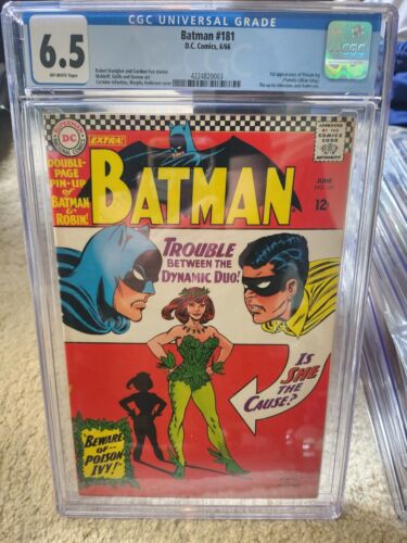 DC COMICS BATMAN 181 CGC 65 1966 1ST FIRST APPEARANCE POISON IVY  W PINUP