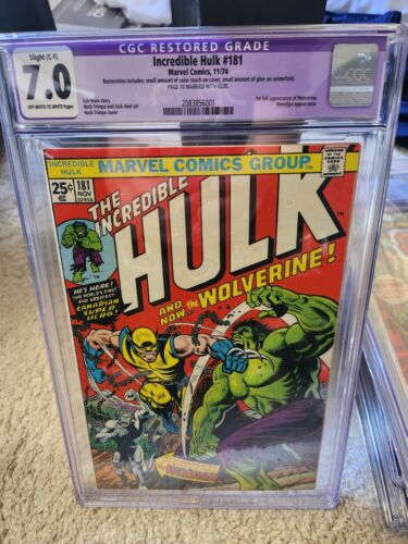 The Incredible Hulk 181 CGC 70 Restored 1st Wolverine Grail Key Issue  