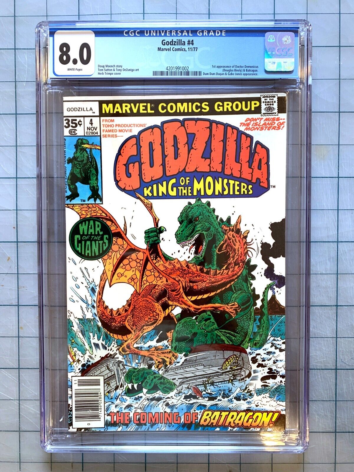 Godzilla 4 1977 Marvel Comics CGC 80