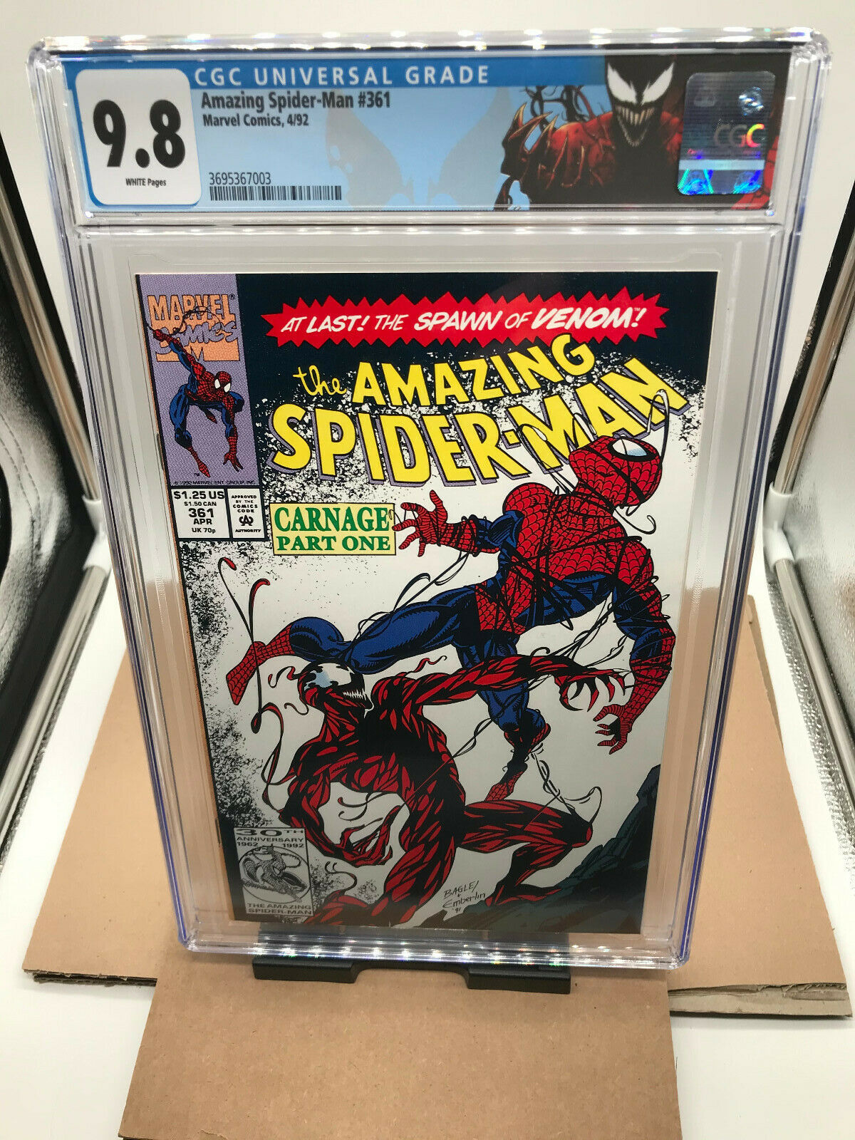 CGC 98 White Pages Amazing SpiderMan 361  1992  First Carnage