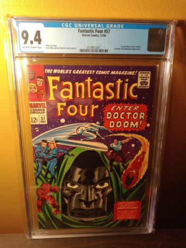  FANTASTIC FOUR 57 CGC 94 1266 OWW Classic Dr Doom  Silver Surfer cover 