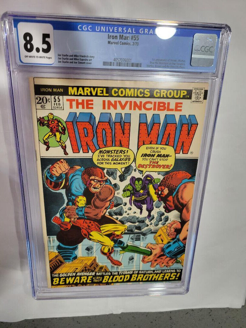 Iron Man 55 1973  CGC 85 1st THANOS 1st DRAX 1st EROS OWW See Photos