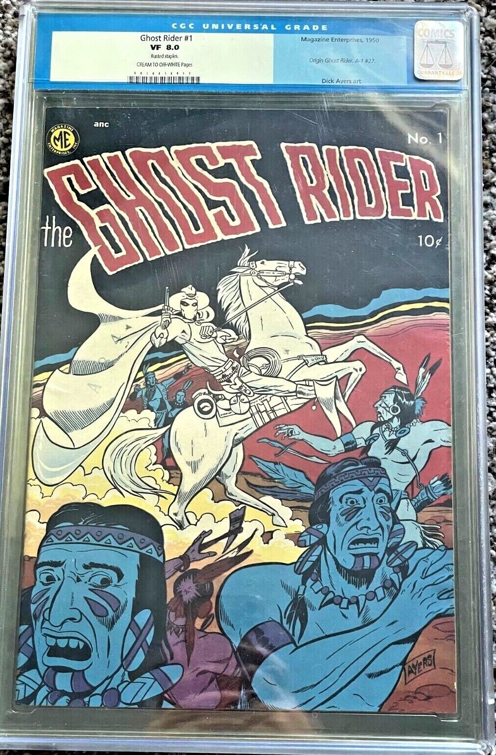 GHOST RIDER  1 1950  MAGAZINE  COMICS CGC 80  NO RESERVE FREE SHIPPING 