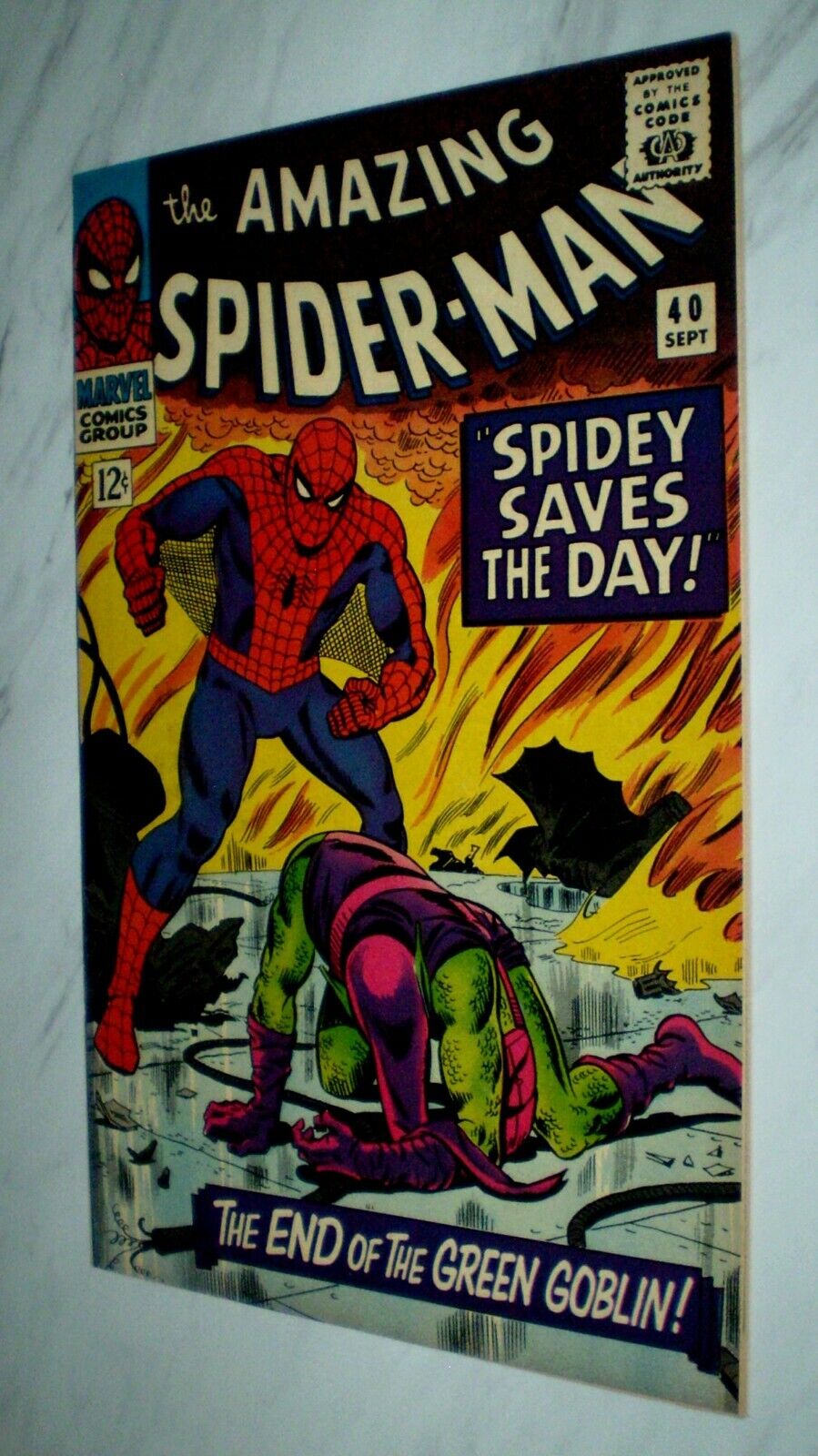 Amazing Spiderman 40 NM 94 OW pages 1966 Marvel  Green Goblin origin 