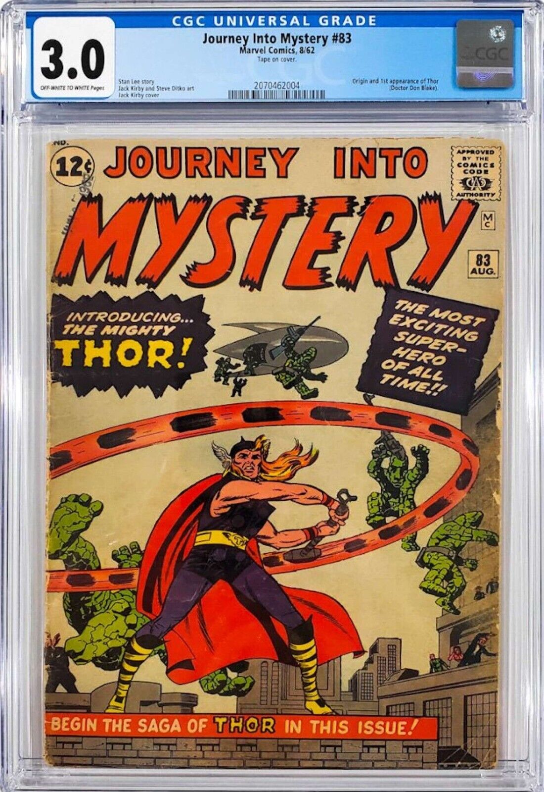 Journey Into Mystery 83 CGC 30 GDVG 1st Appearance Thor