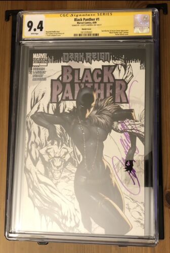 Black Panther 1  SS CGC 94  Sketch Variant  Signed Campbell  Rare Key