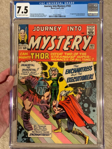 Journey Into Mystery103CGC Universal 75 OWWhite1st Enchantress