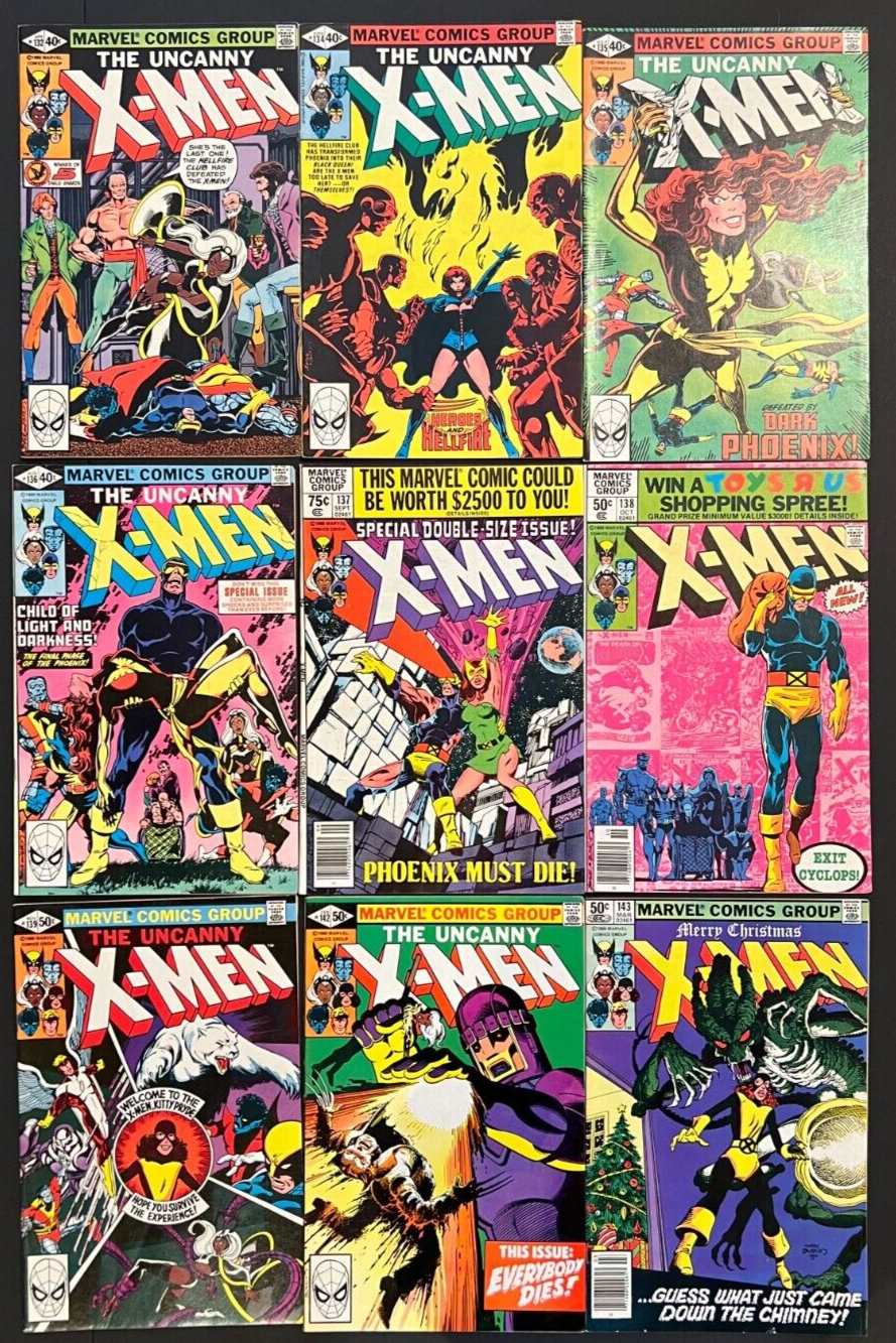 Uncanny XMen 132134135136137138139142143 VF 85 Bronze Marvel Comics