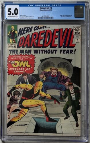 Daredevil 3 CGC 1964 50  Origin  1st Appearance of The Owl Marvel Comics