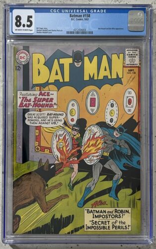 Batman 158 1963 CGC 85 Ace the Bat hound  Bat Mite appearance