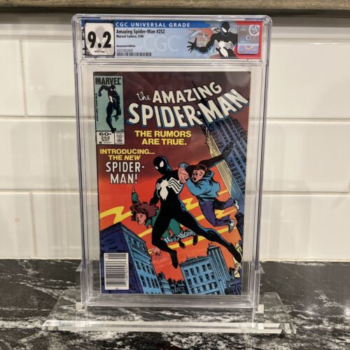 Amazing SpiderMan 252 CGC 92 Newsstand Edition 1st App of Black Costume 