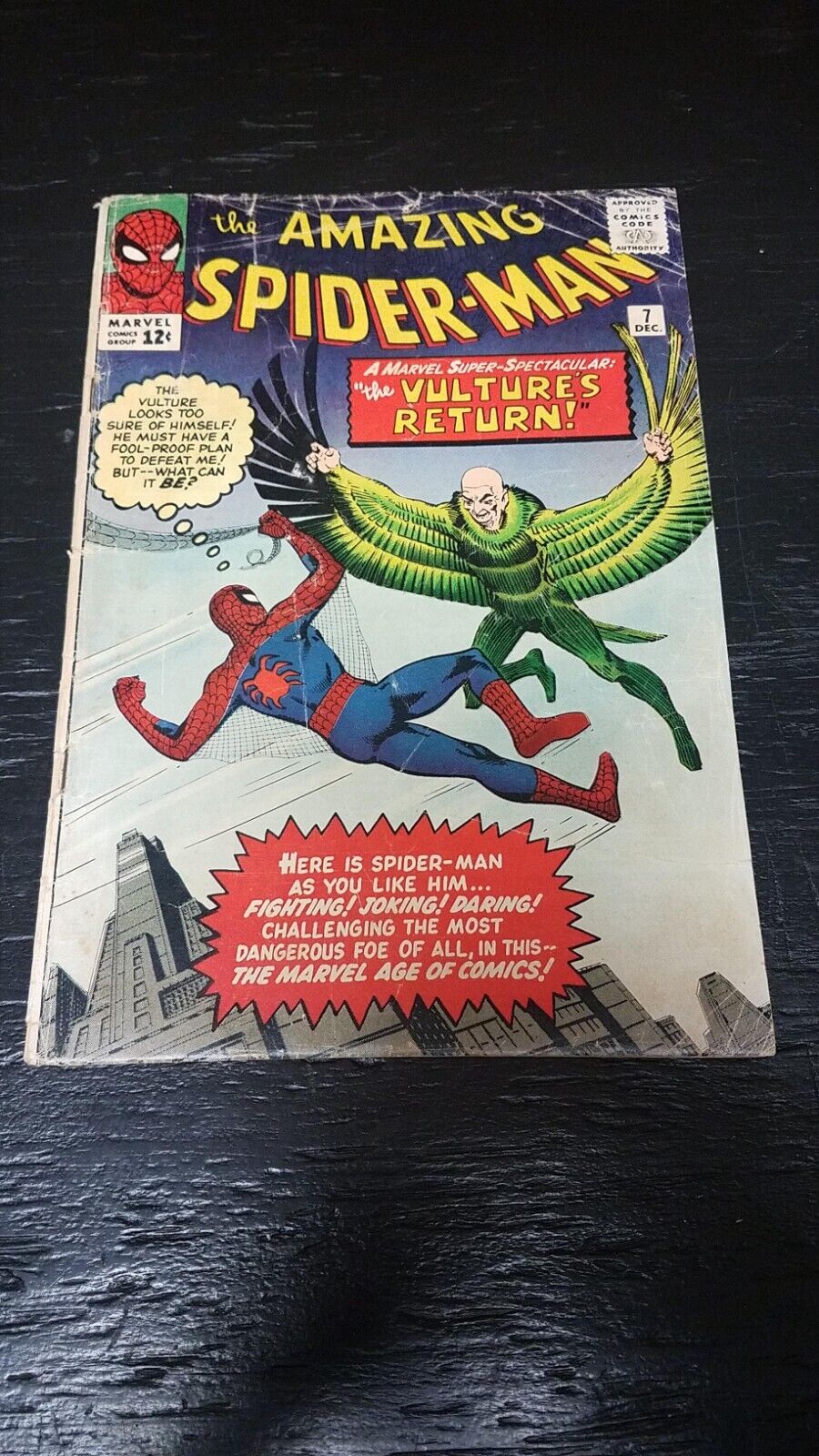 1963 MARVEL COMICS THE AMAZING SPIDERMAN 7 2ND APP THE VULTURE VGFN TO VG