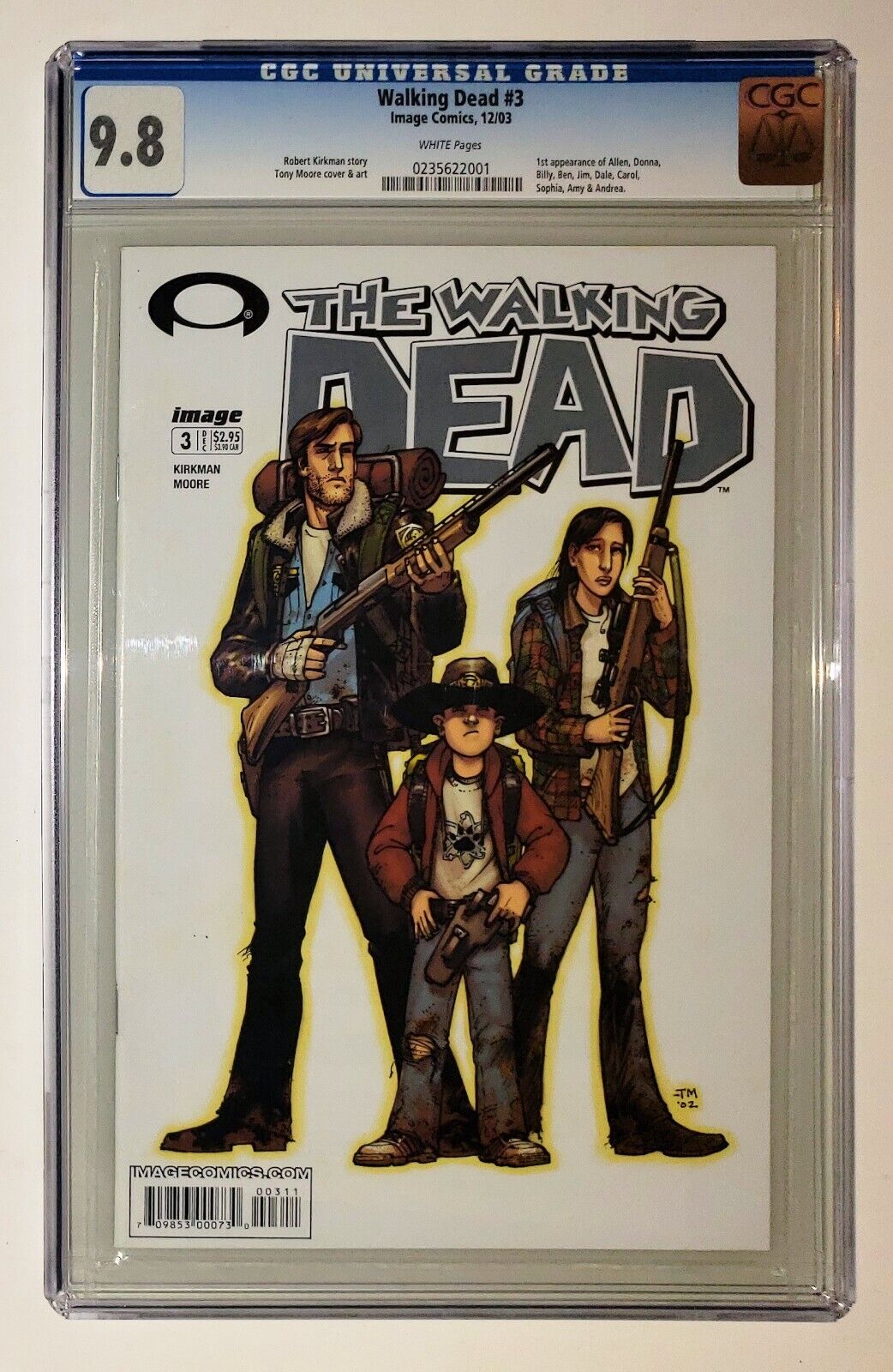 The Walking Dead 3 2003 CGC 98 NM  1st CarolBenJimDaleEtc  Key Issue