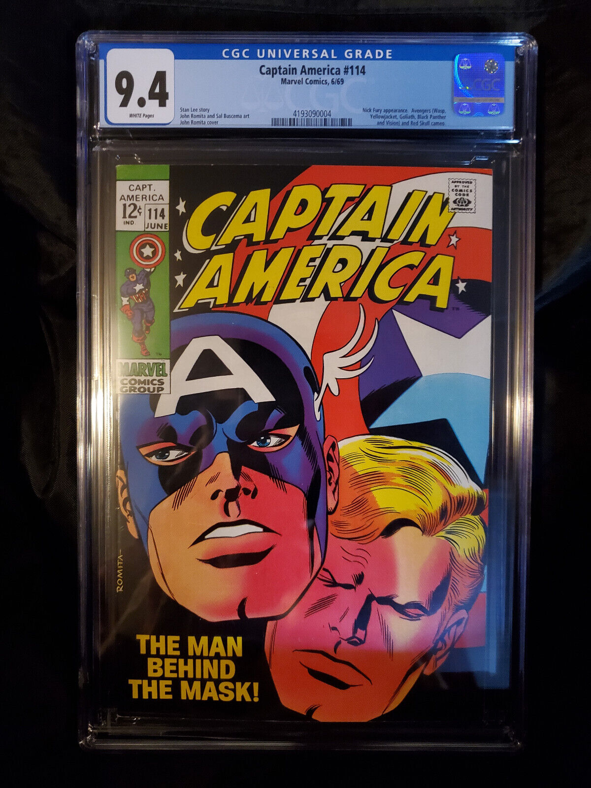 Captain America 114 1969 CGC 94 WHITE