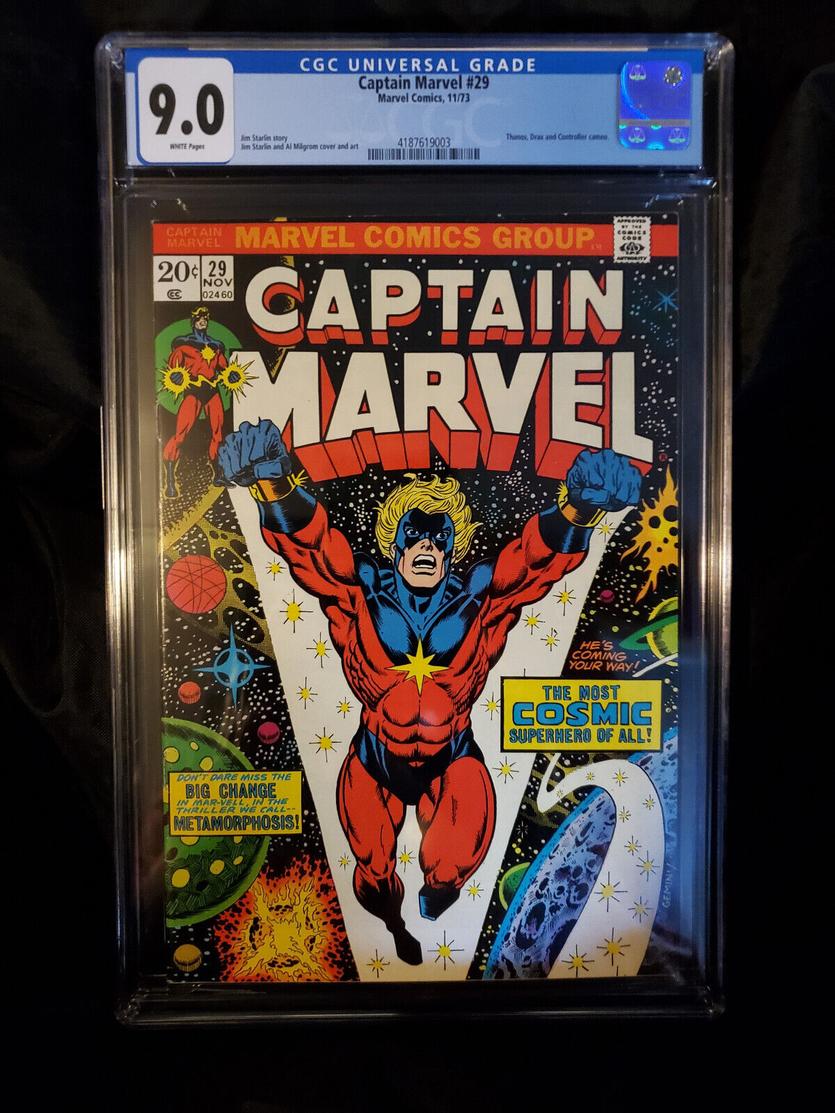 Captain Marvel 29 1973 CGC 90 WHITE