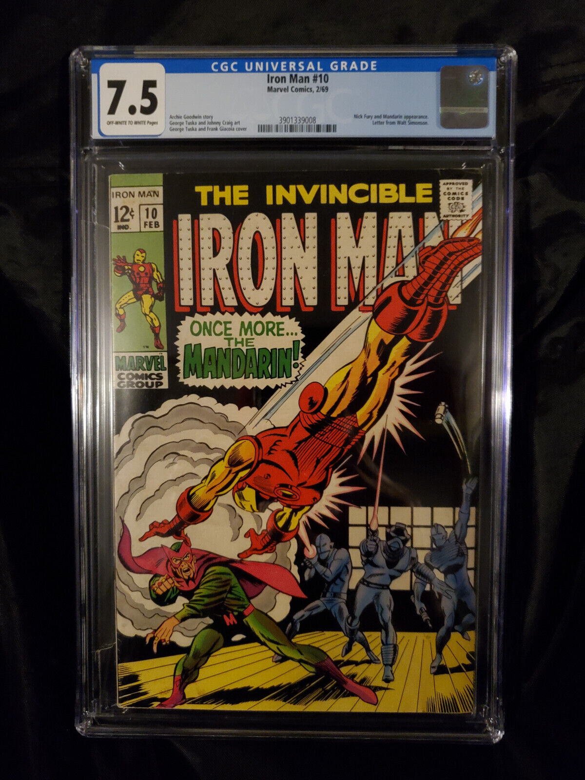 Iron Man 10 1968 CGC 75 Nick FuryMandarin appearances