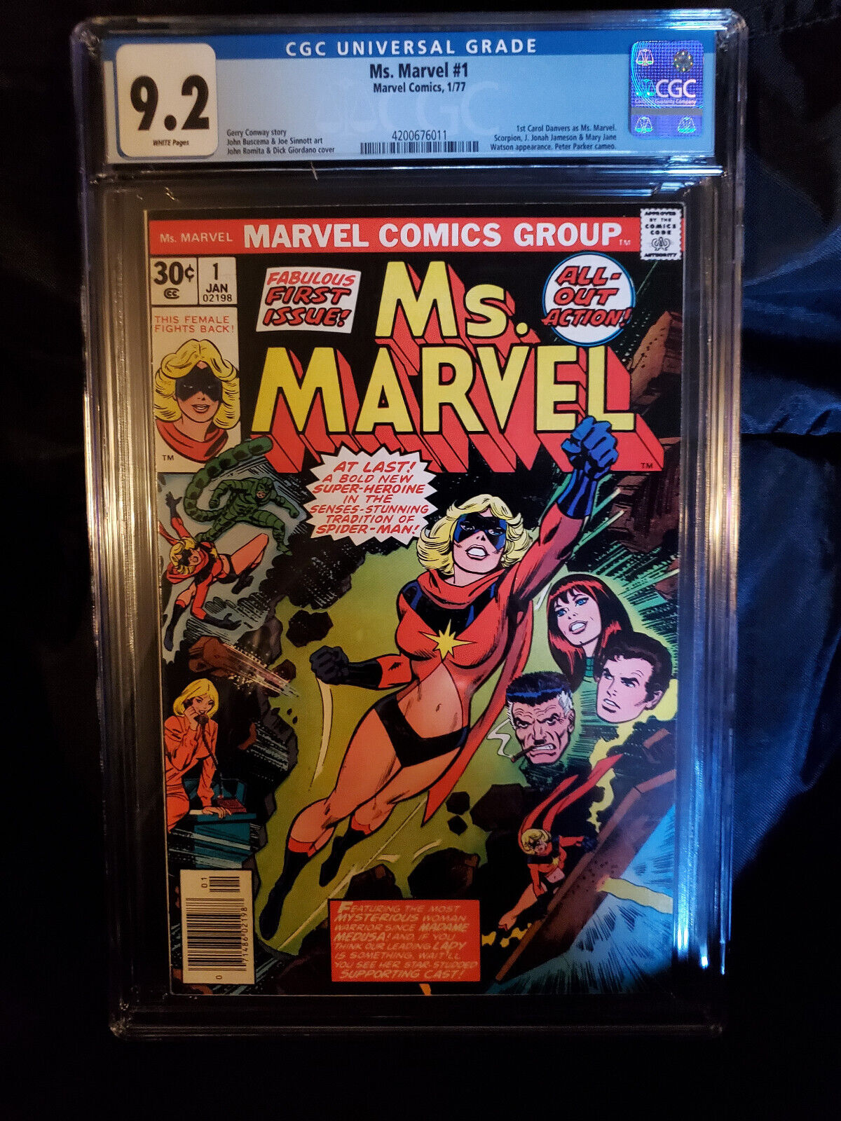 Ms Marvel 1 1977 CGC 92 First appearance of Ms Marvel