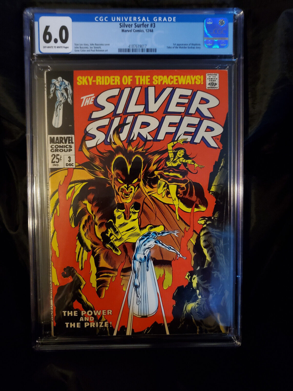 Silver Surfer 3 1968 CGC 60 1st appearance of Mephisto