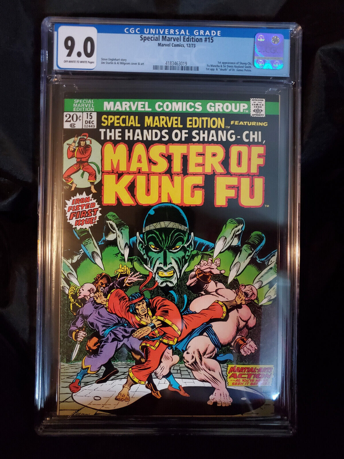 Special Marvel Edition 15 1973 CGC 90 Master of Kung Fu begins