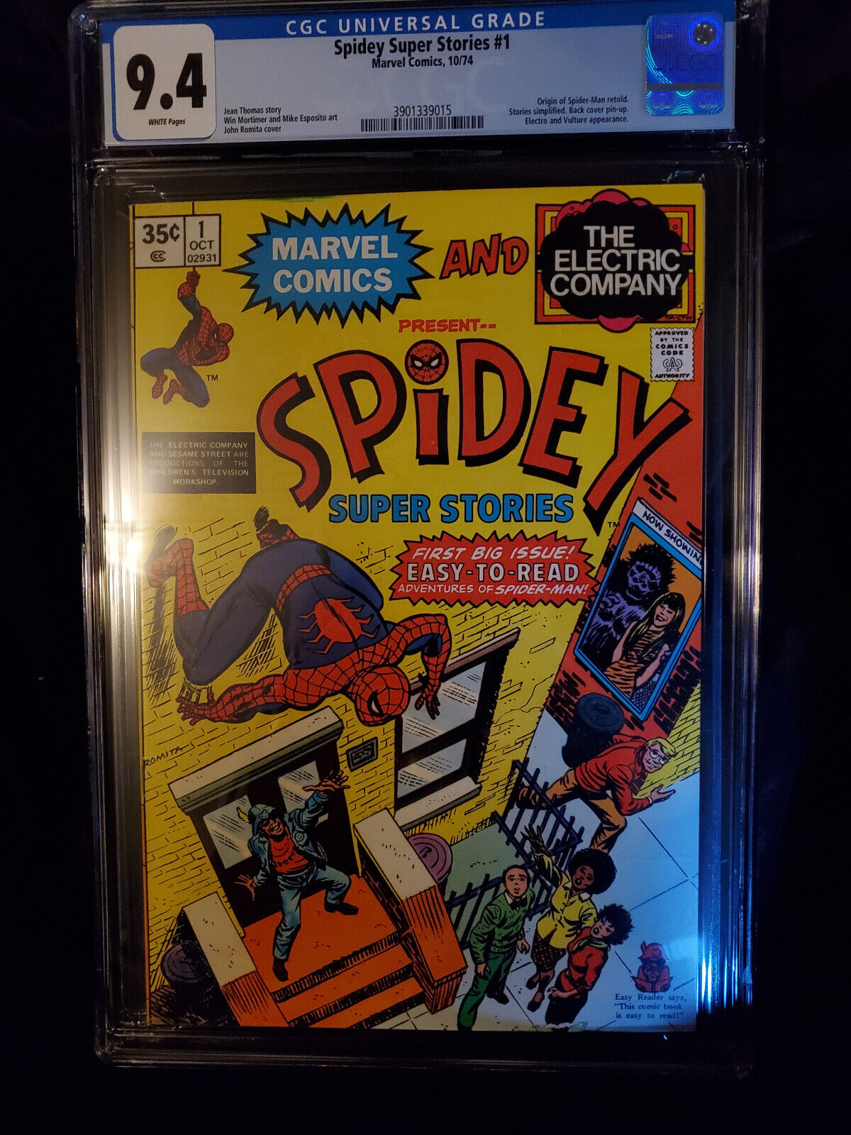 Spidey Super Stories 1 1974 CGC 94 Secrets of SpiderMans Mask