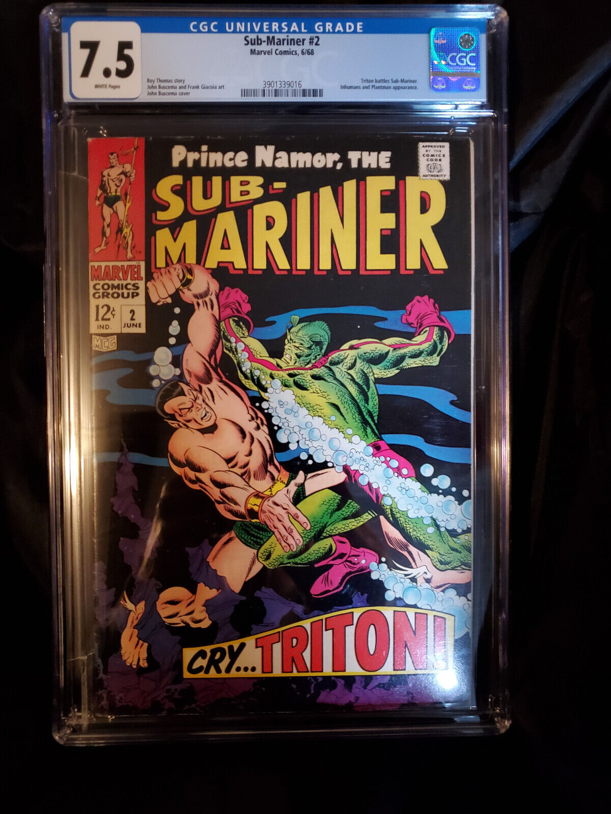 SubMariner 2 1968 CGC 75 Crossover of the Inhumans