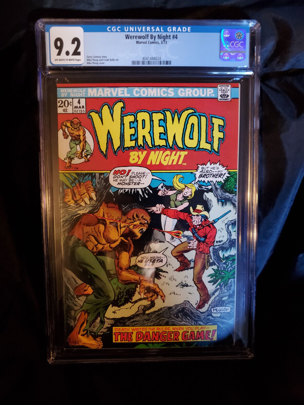 Werewolf by Night 4 1973 CGC 92 1st appearance of Joshua Kane