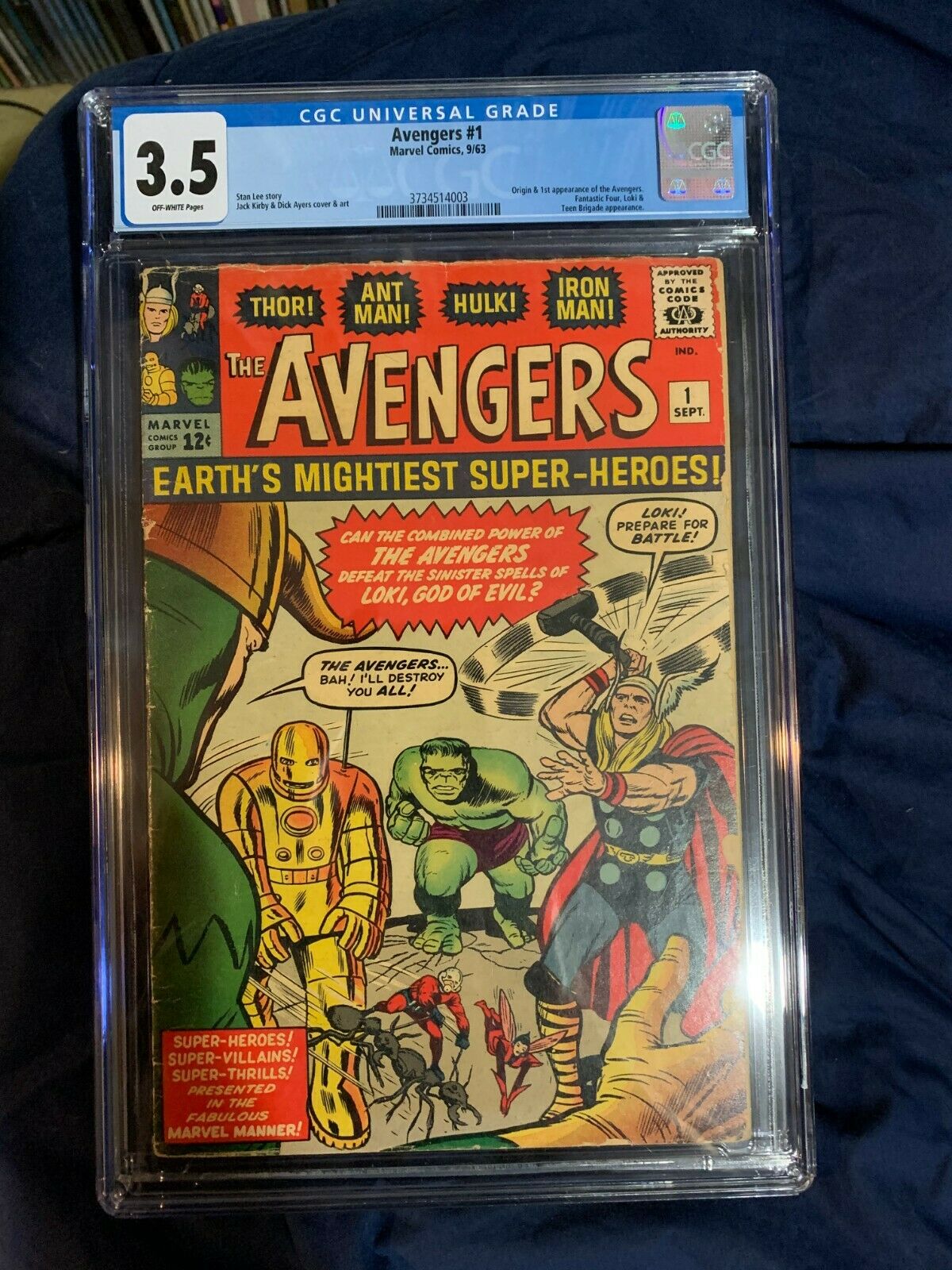 Avengers 1 cgc 35 1st Team appearance and origin of The Avengers