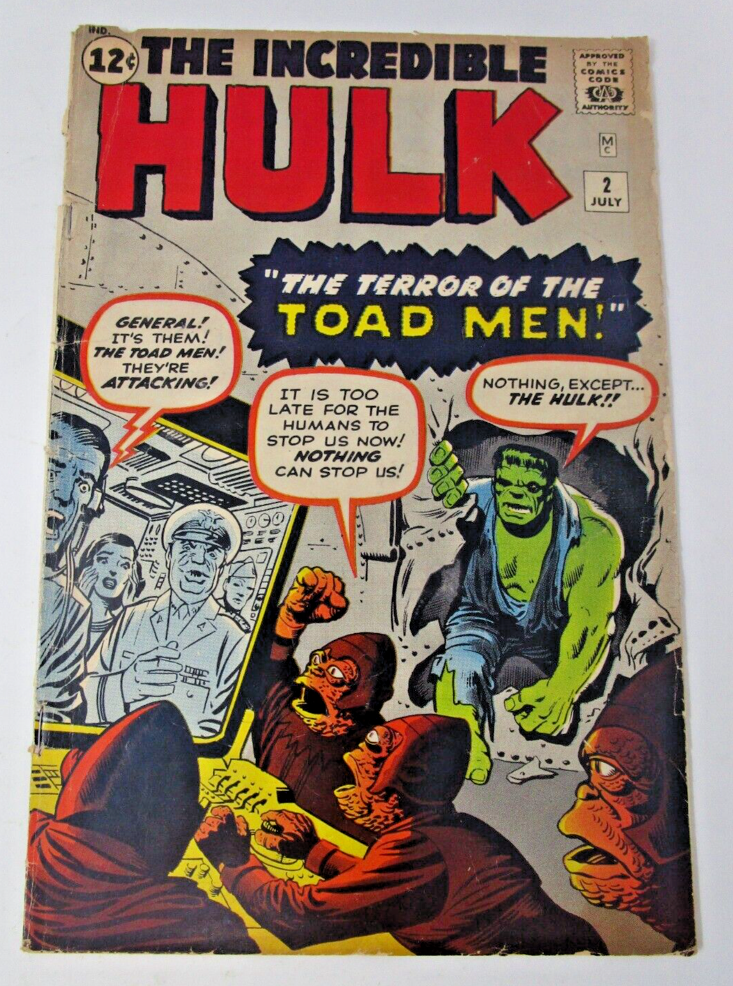 Incredible Hulk 2 1962 G 2nd Hulk 1st GREEN Hulk Silver Age Marvel Key