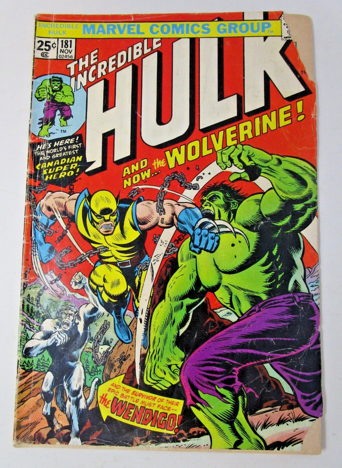 Incredible Hulk 181 1974 G 1st App Wolverine MVS Major Marvel Key Issue
