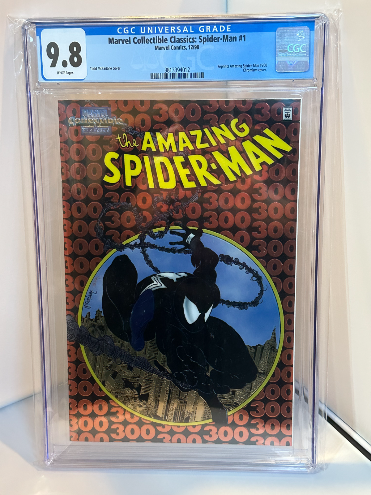 MARVEL Collectible Classics Amazing SPIDERMAN1 CGC 98  300 Chromium Cover