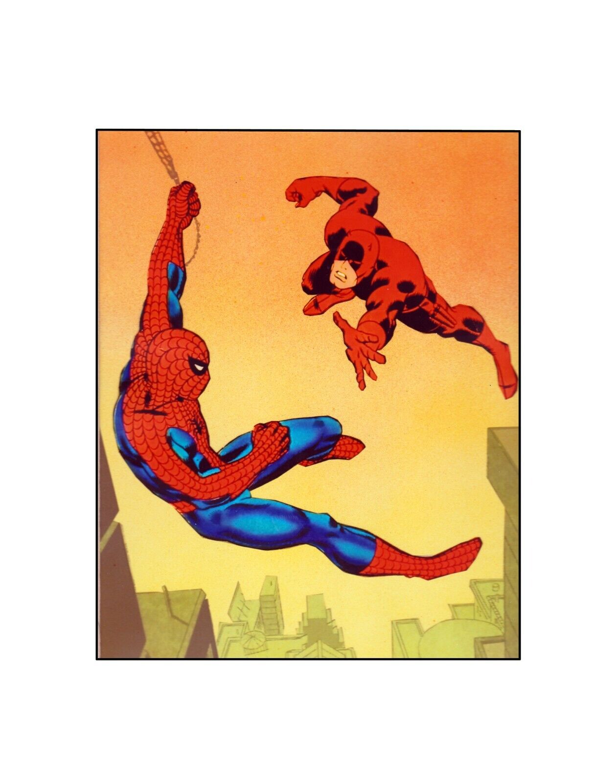 SpiderMan  Daredevil Marvel Silver Age Comic  sericel John Romita